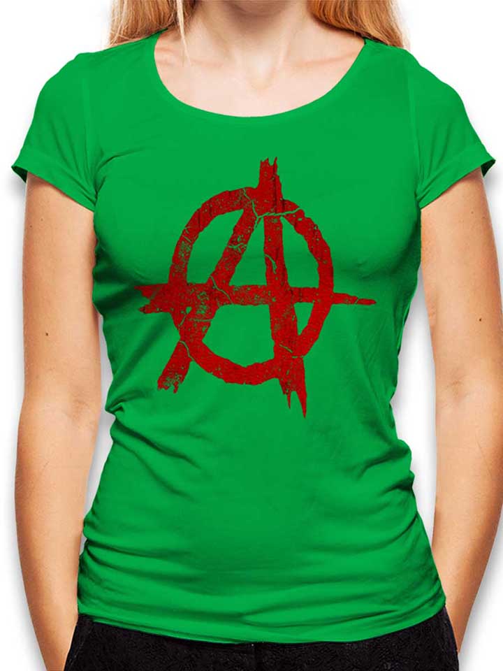 Anarchy Vintage Womens T-Shirt green L