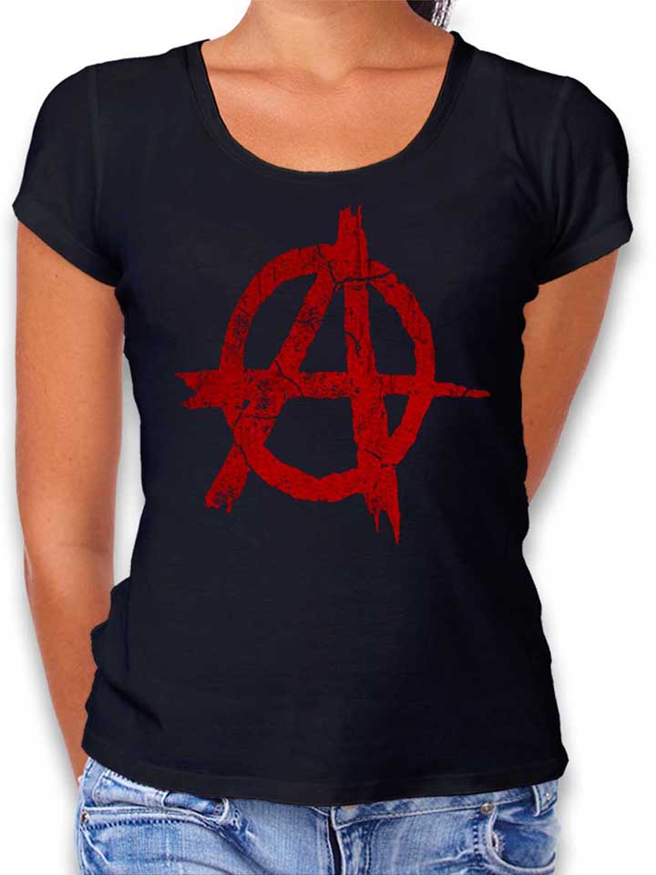 Anarchy Vintage Damen T-Shirt schwarz L