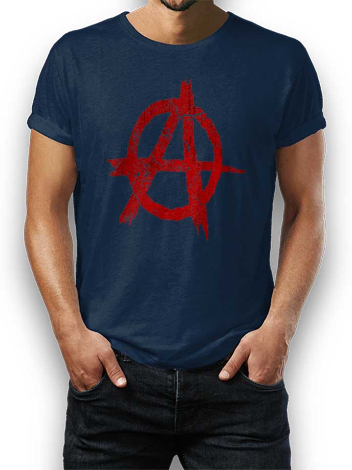 Anarchy Vintage T-Shirt dunkelblau L