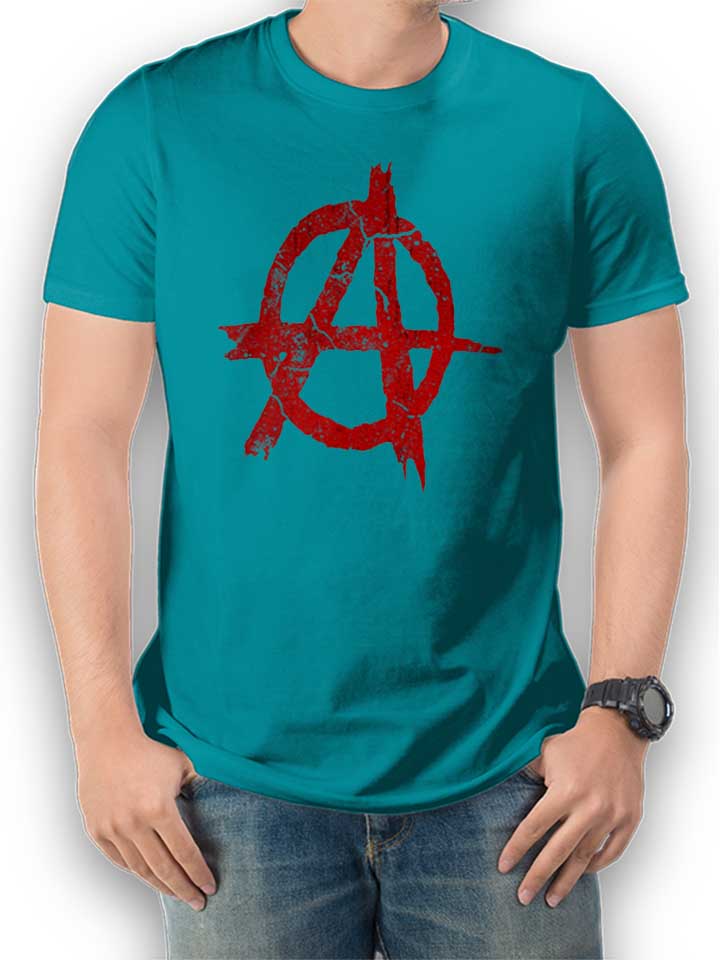 Anarchy Vintage T-Shirt turquoise L