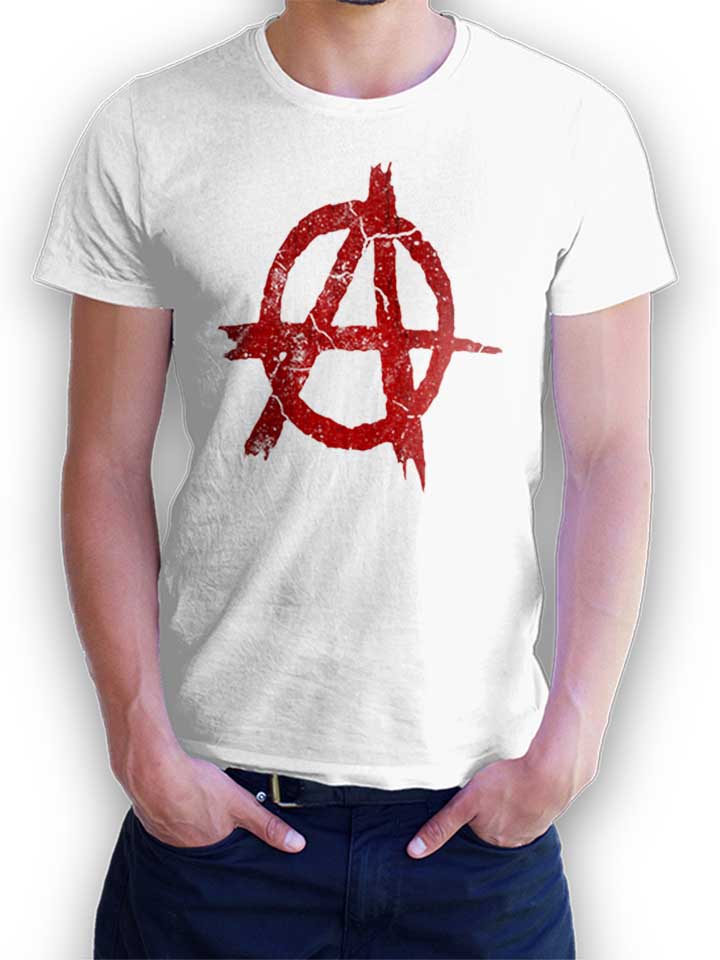 Anarchy Vintage T-Shirt weiss L