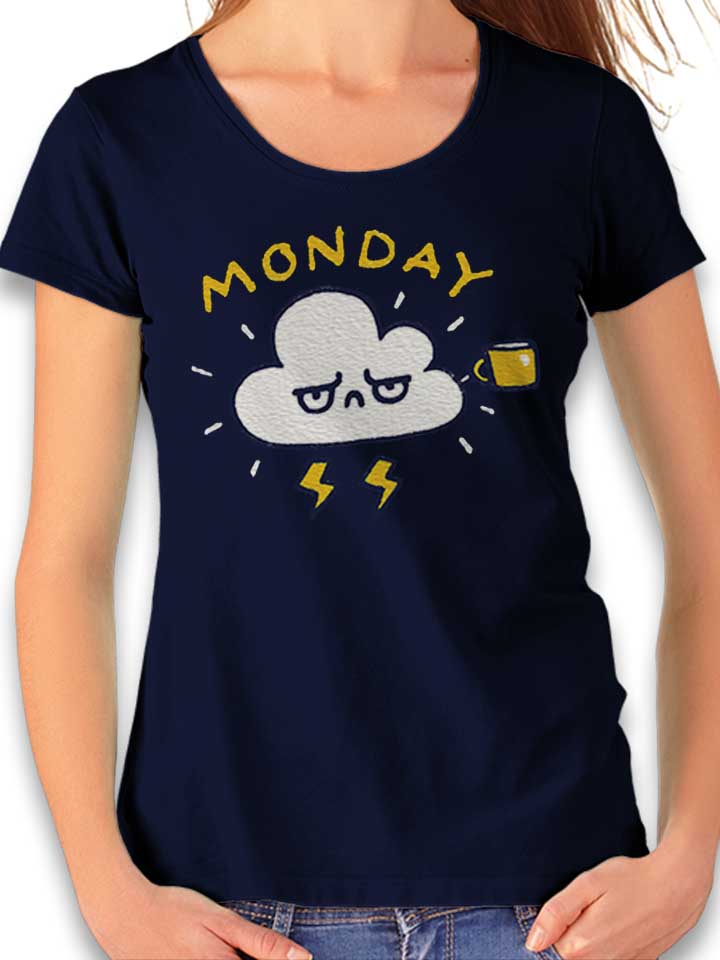 Another Monday Damen T-Shirt dunkelblau L