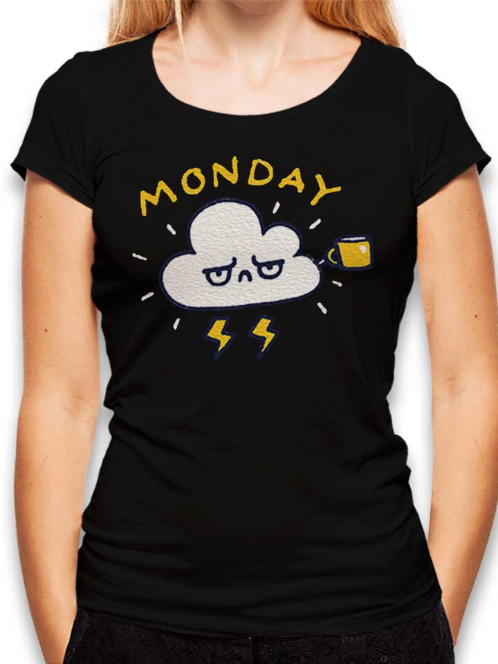 Another Monday Damen T-Shirt schwarz L