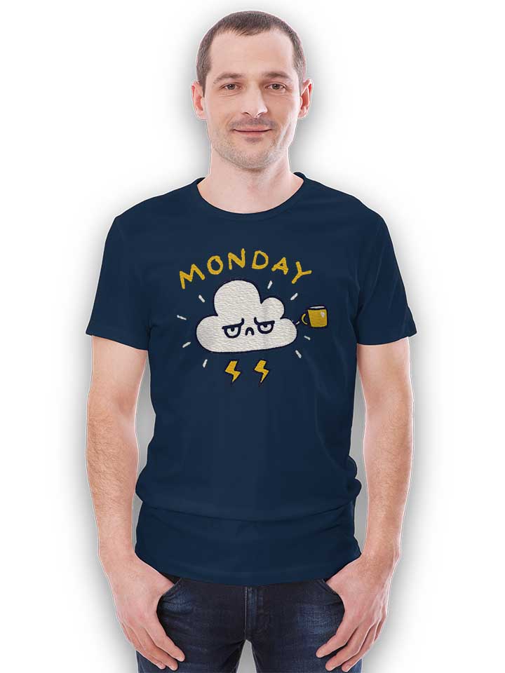 another-monday-t-shirt dunkelblau 2