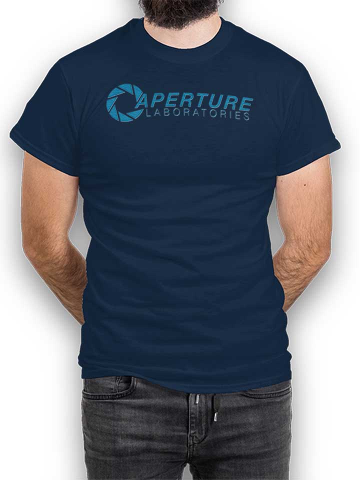 Aperture Laboratories Camiseta azul-marino L