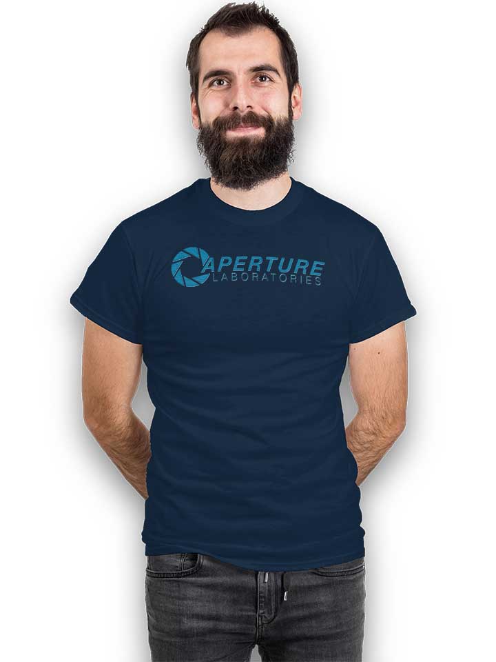 aperture-laboratories-t-shirt dunkelblau 2