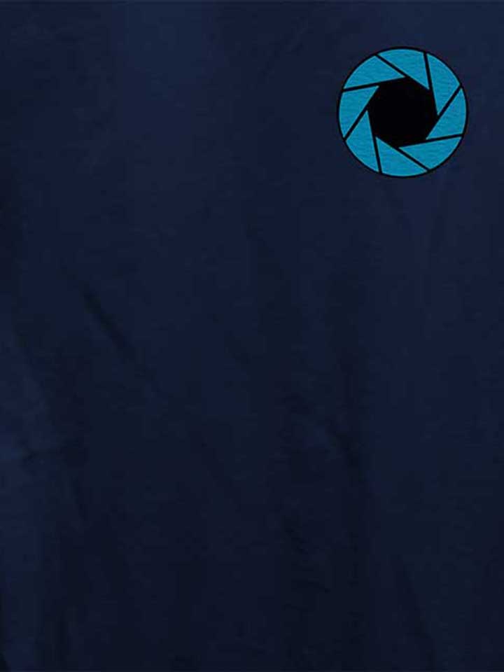 aperture-logo-chest-print-damen-t-shirt dunkelblau 4