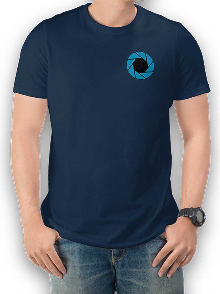 Aperture Logo Chest Print T-Shirt dunkelblau L
