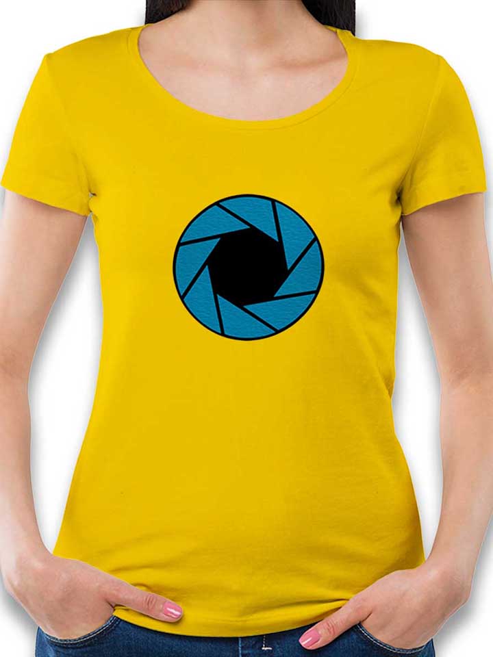 Aperture Logo Womens T-Shirt yellow L