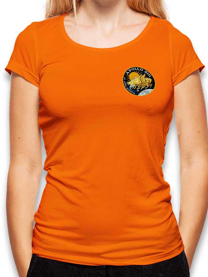 apollo-13-logo-chest-print-damen-t-shirt orange 1