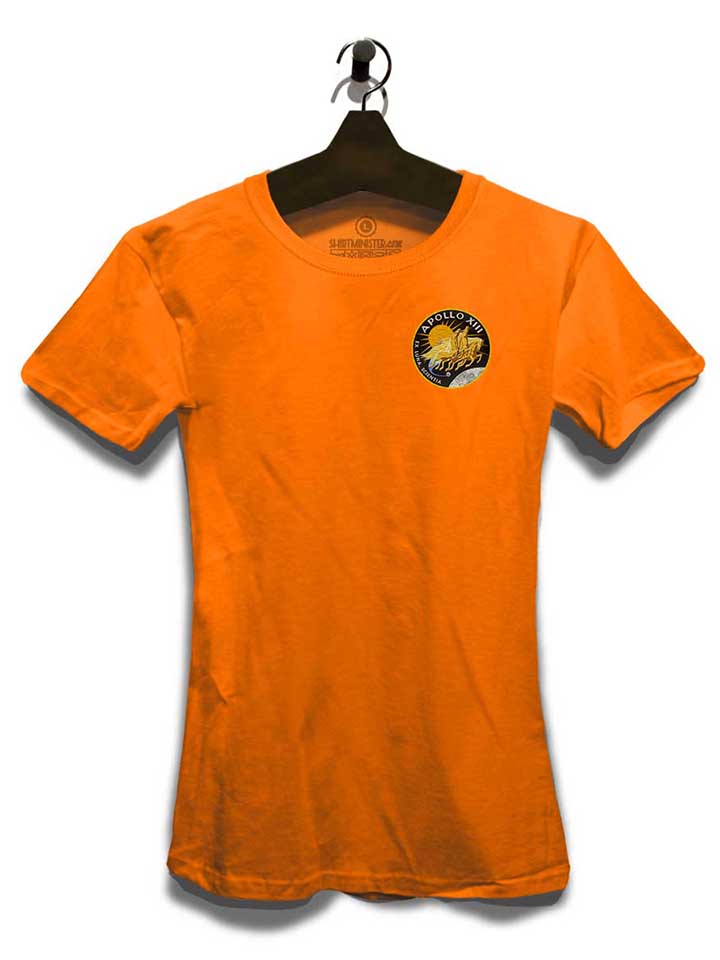 apollo-13-logo-chest-print-damen-t-shirt orange 3