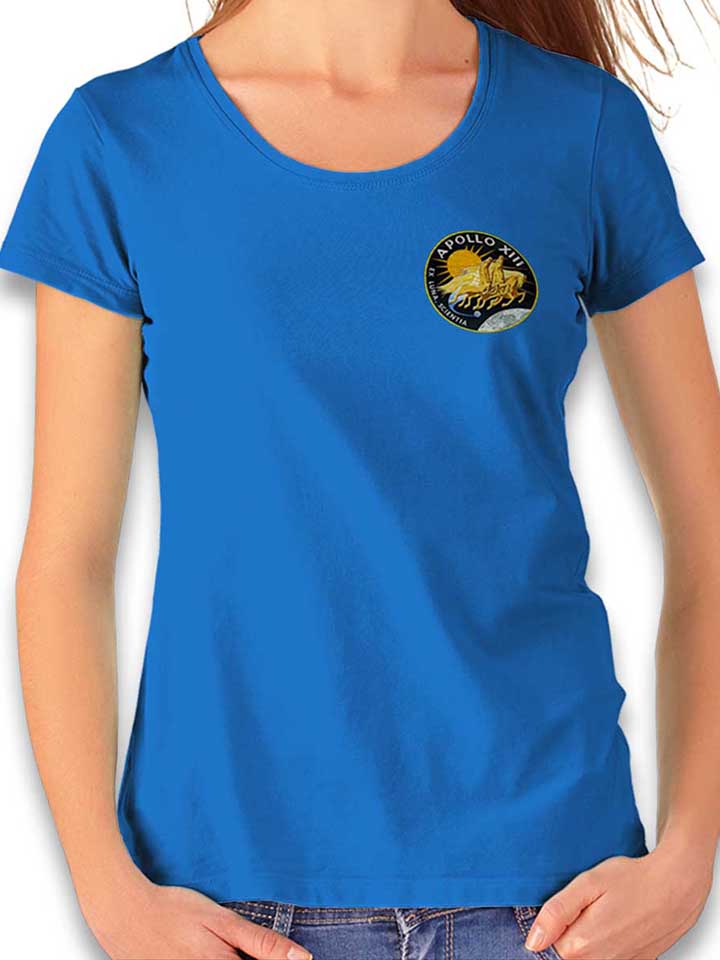 Apollo 13 Logo Chest Print T-Shirt Femme bleu-roi L
