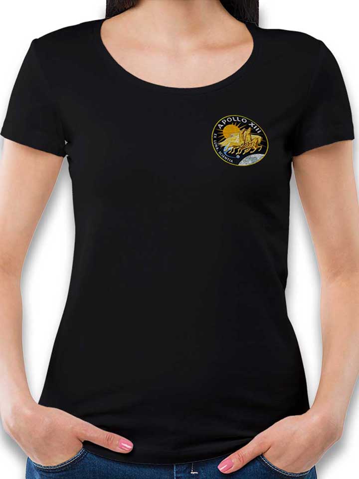 apollo-13-logo-chest-print-damen-t-shirt schwarz 1
