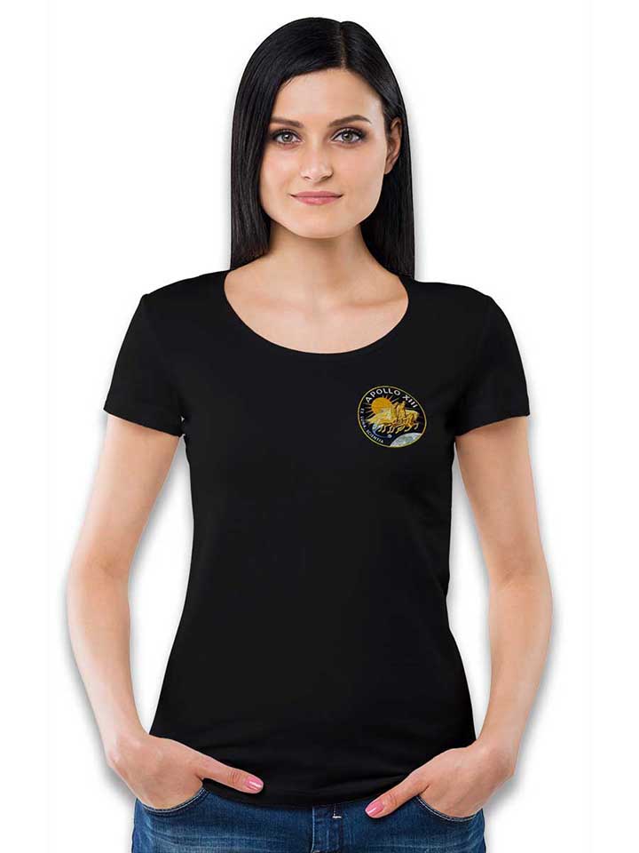 apollo-13-logo-chest-print-damen-t-shirt schwarz 2