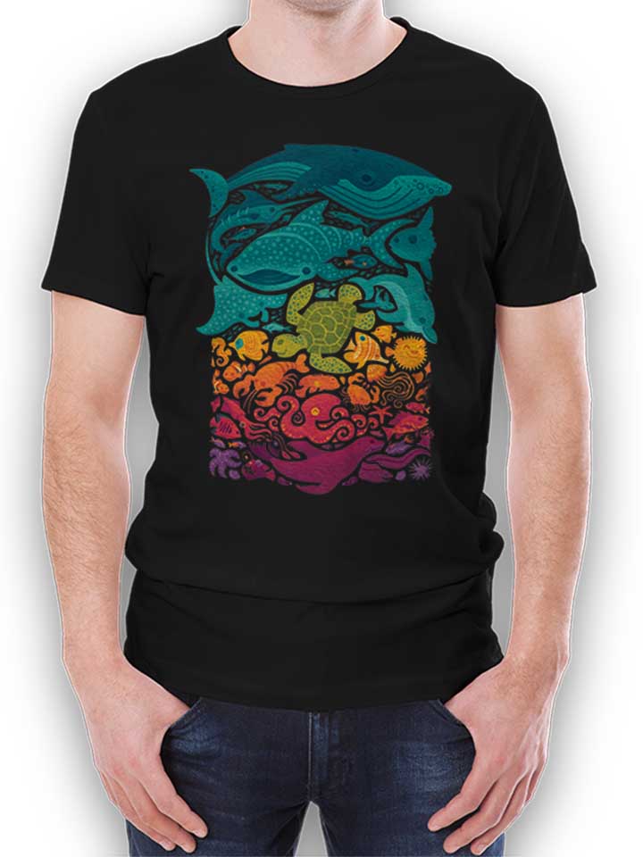 Aquatic Spectrum T-Shirt nero L