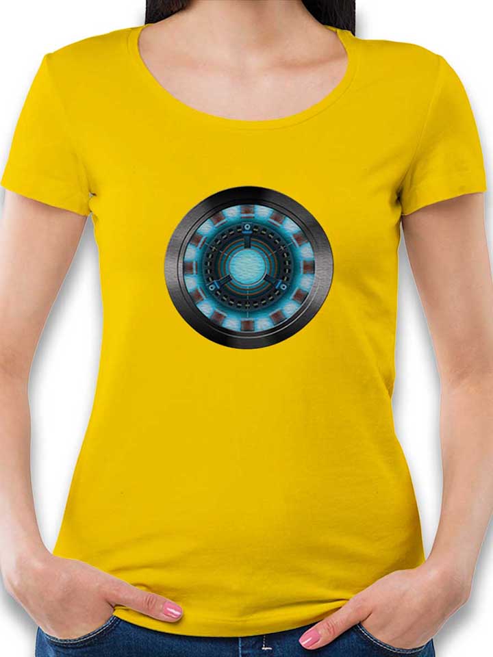 Arc Reactor Iron Man Damen T-Shirt gelb L
