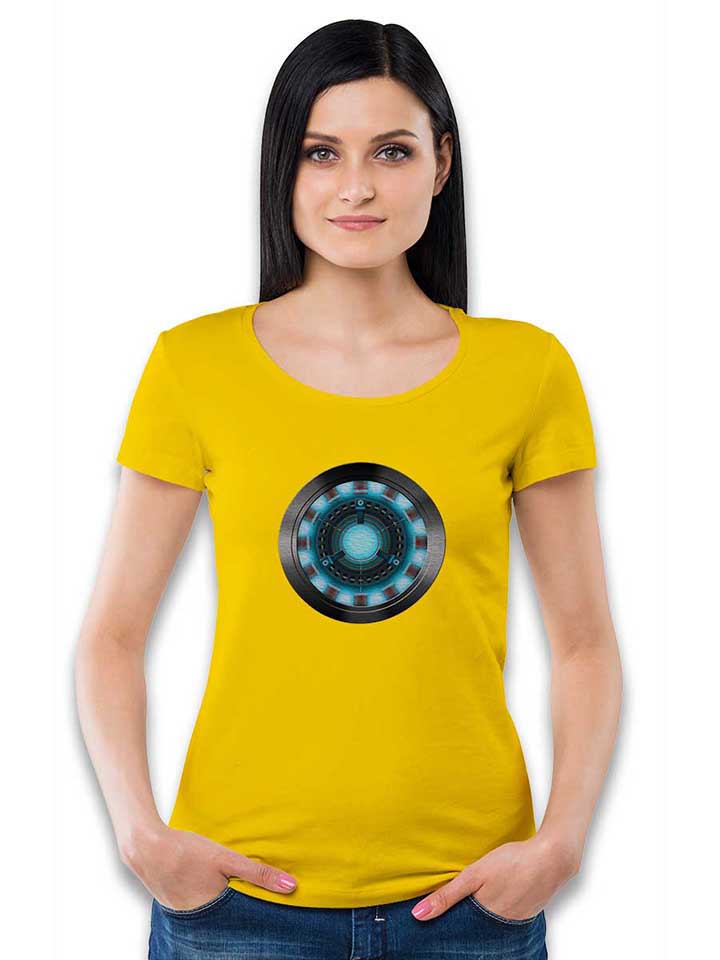 arc-reactor-iron-man-damen-t-shirt gelb 2