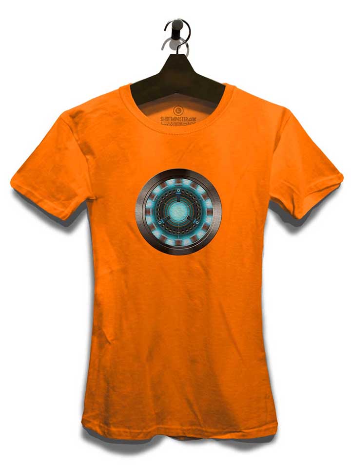 arc-reactor-iron-man-damen-t-shirt orange 3