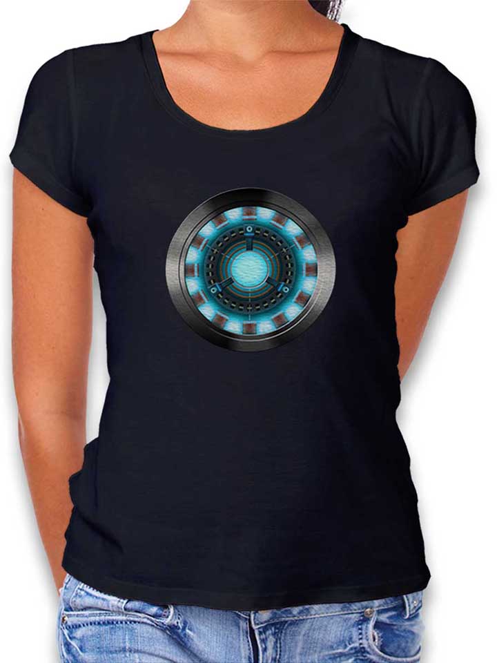 Arc Reactor Iron Man Womens T-Shirt black L
