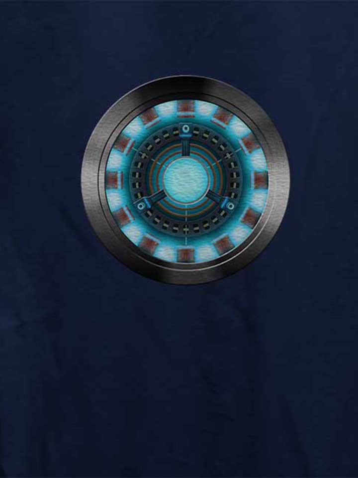 arc-reactor-ironman-2-damen-t-shirt dunkelblau 4