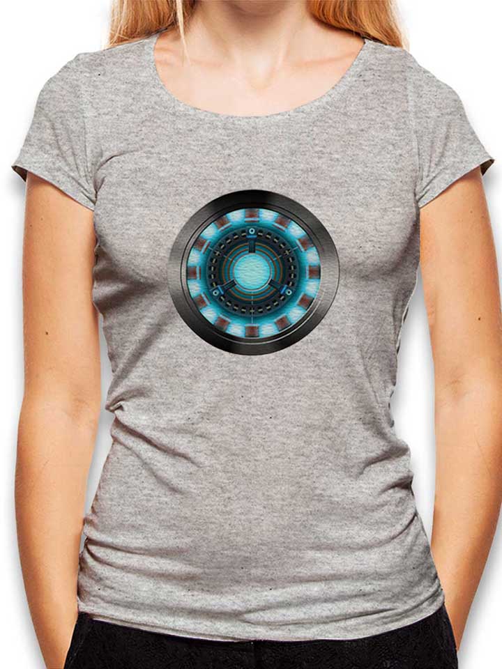arc-reactor-ironman-2-damen-t-shirt grau-meliert 1