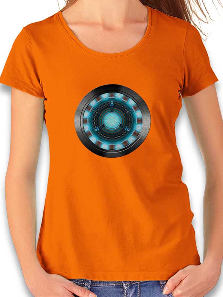 arc-reactor-ironman-2-damen-t-shirt orange 1