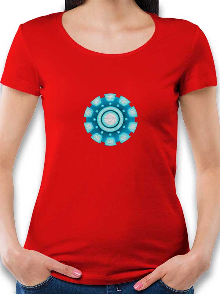 Arc Reactor Ironman T-Shirt Donna rosso L