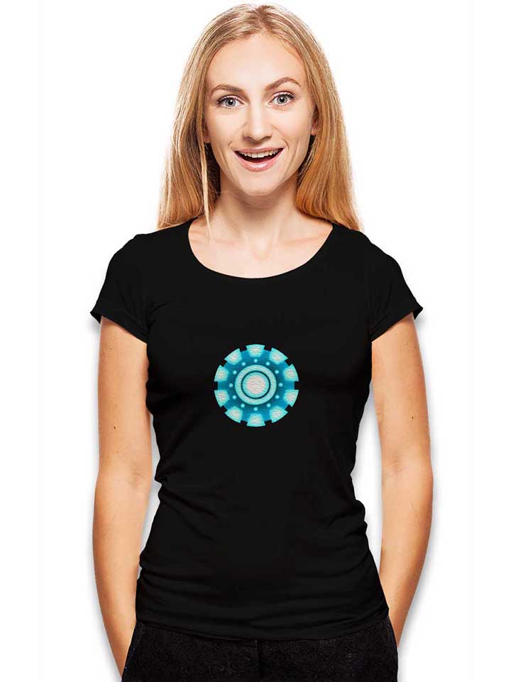 arc-reactor-ironman-damen-t-shirt schwarz 2