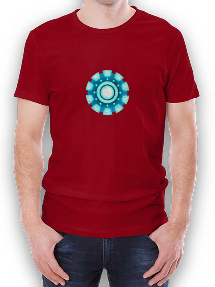Arc Reactor Ironman Camiseta burdeos L
