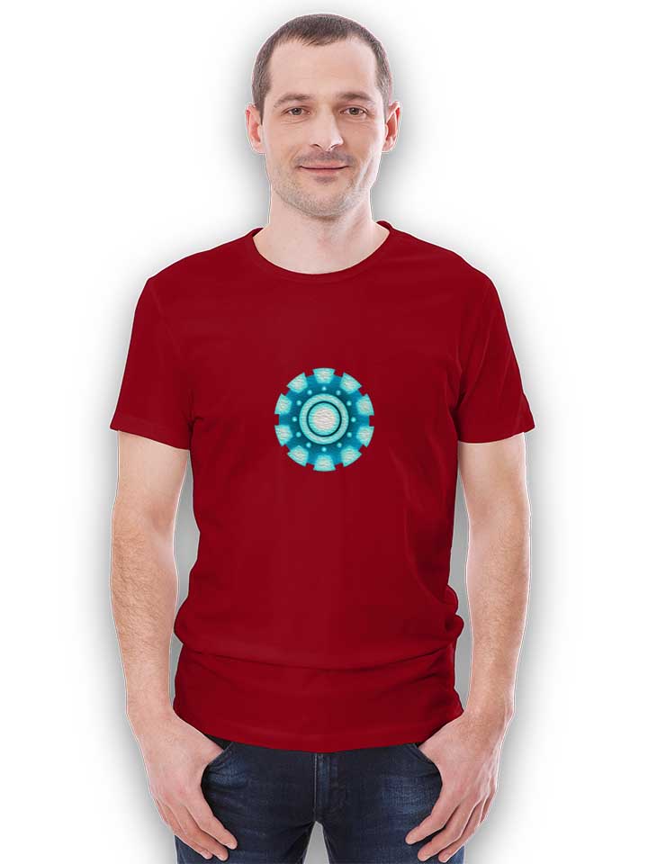 arc-reactor-ironman-t-shirt bordeaux 2