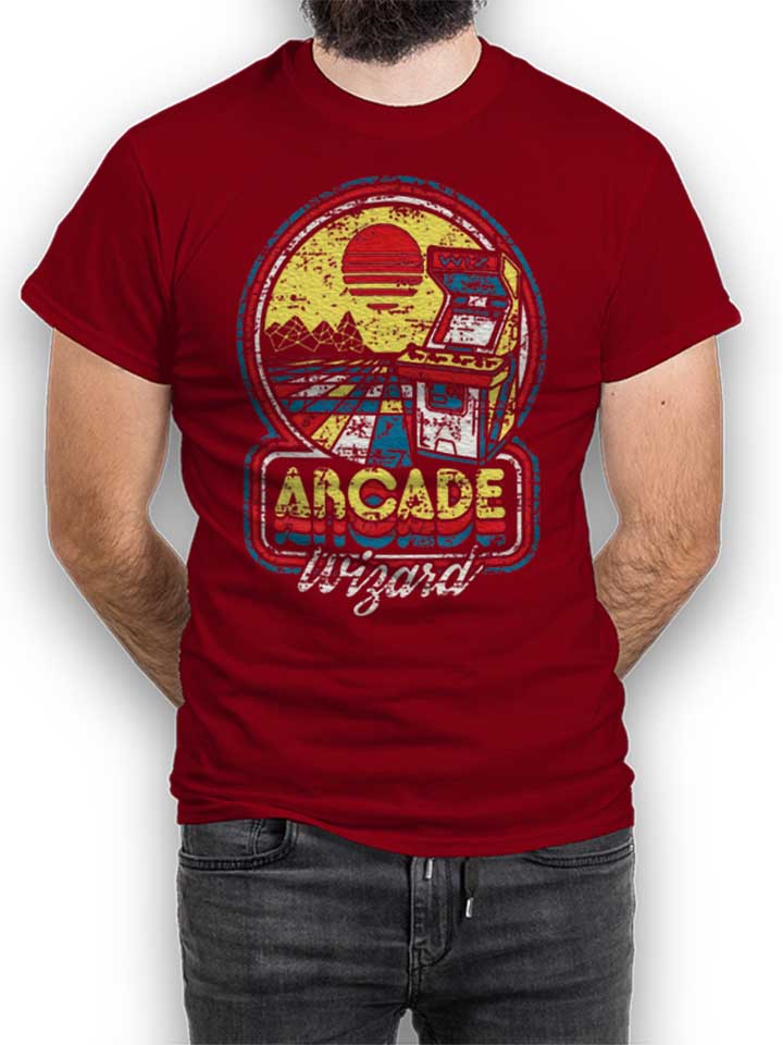 arcade-wizard-t-shirt bordeaux 1