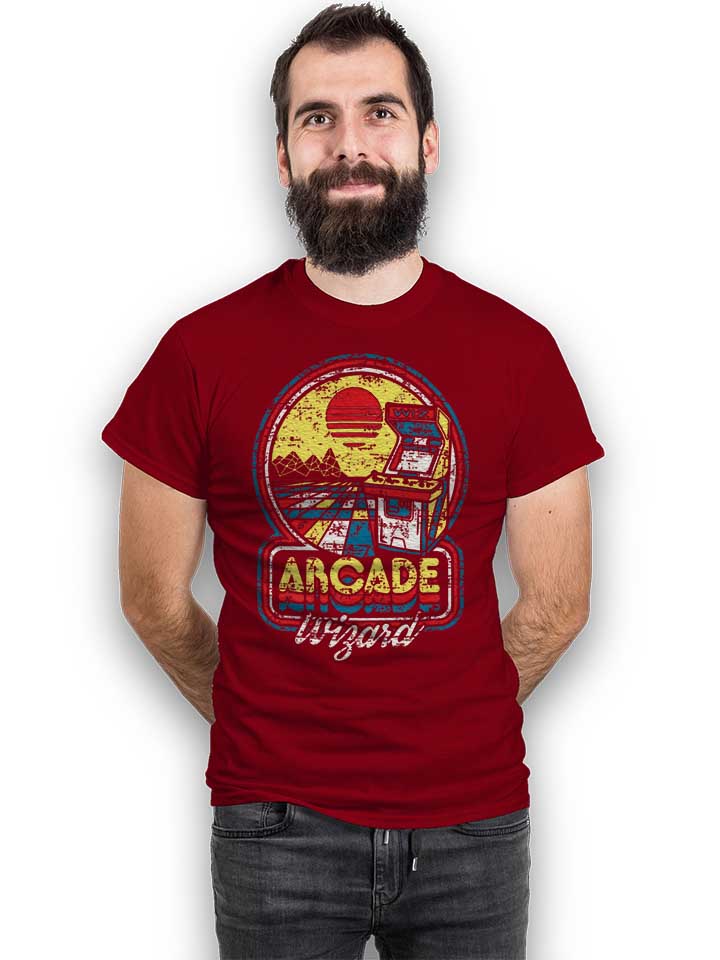 arcade-wizard-t-shirt bordeaux 2