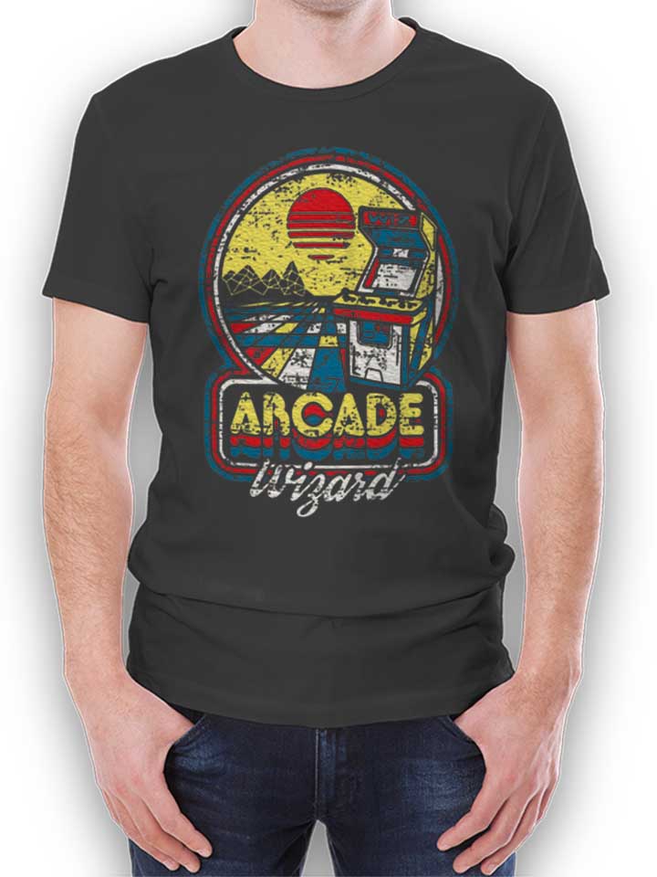 arcade-wizard-t-shirt dunkelgrau 1