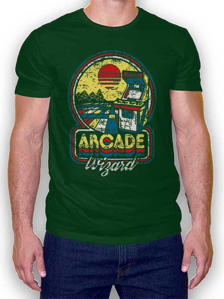 arcade-wizard-t-shirt dunkelgruen 1