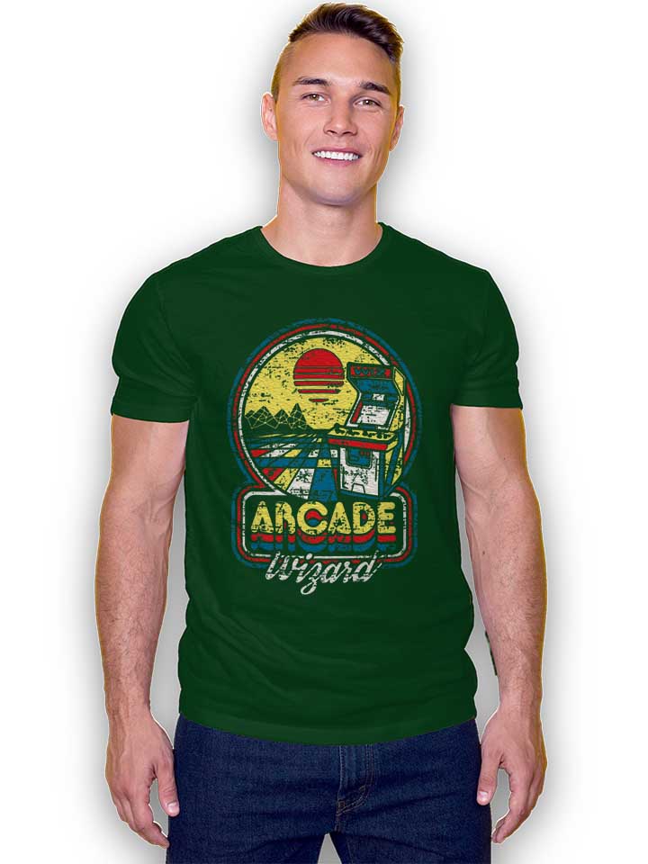 arcade-wizard-t-shirt dunkelgruen 2