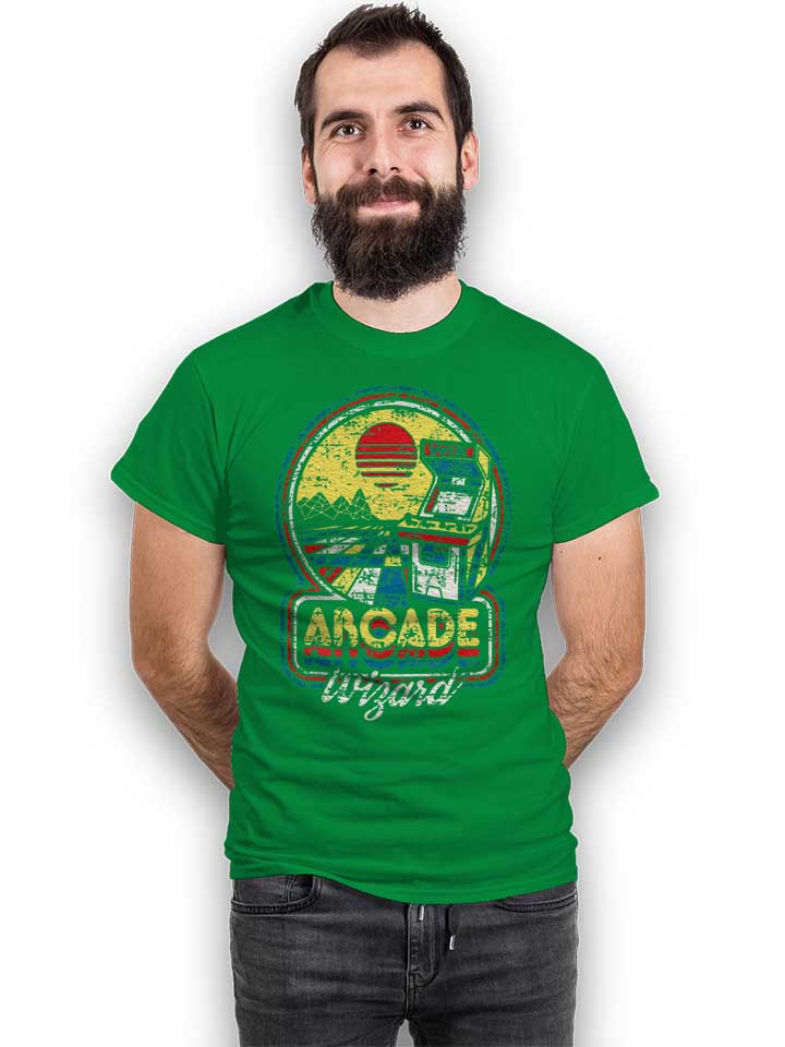 arcade-wizard-t-shirt gruen 2