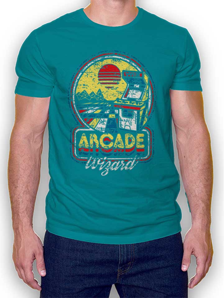 arcade-wizard-t-shirt tuerkis 1