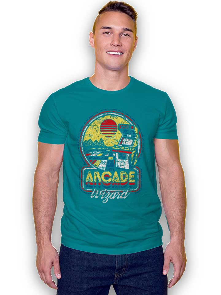 arcade-wizard-t-shirt tuerkis 2
