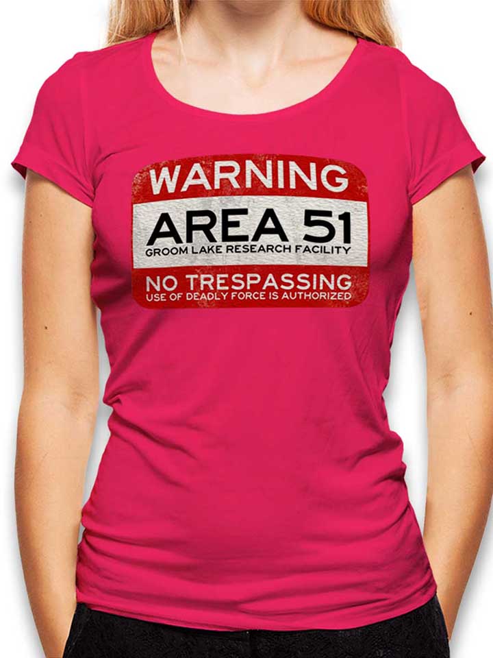Area 51 Womens T-Shirt fuchsia L