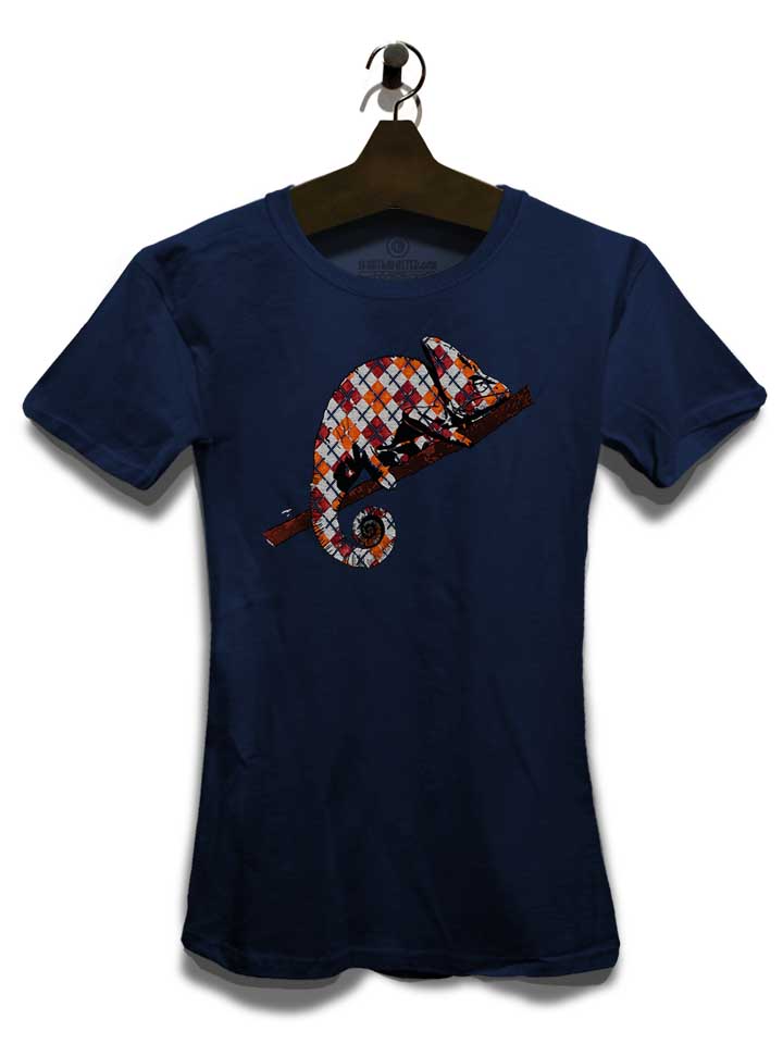 argyle-chameleon-damen-t-shirt dunkelblau 3