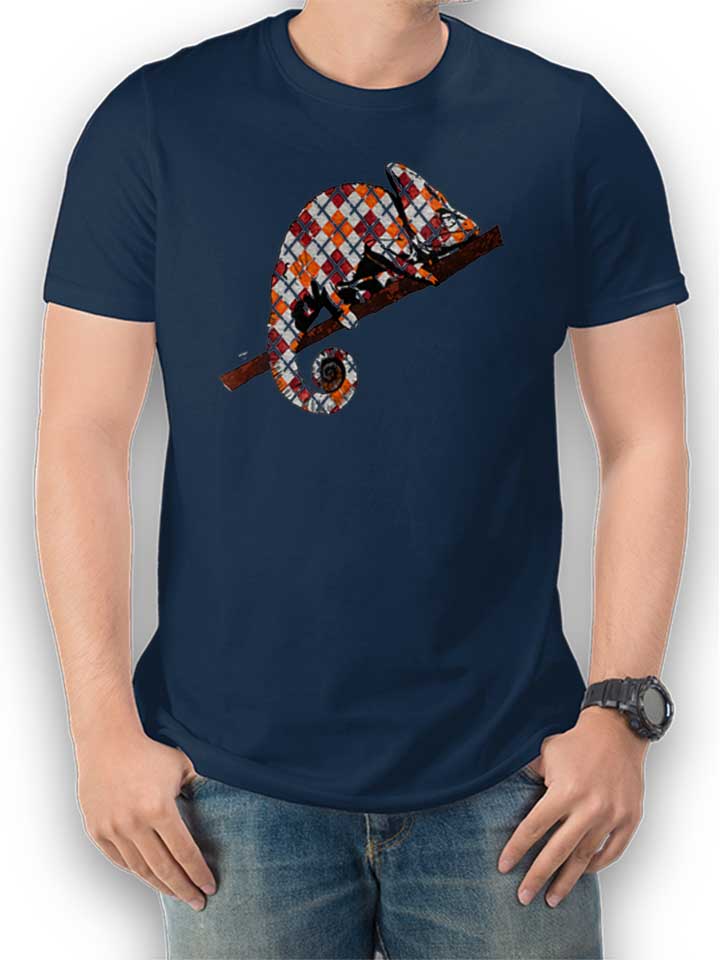 Argyle Chameleon Camiseta azul-marino L