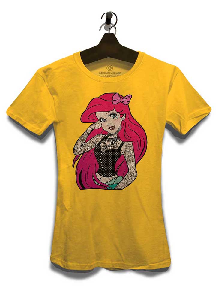 arielle-tattoo-damen-t-shirt gelb 3