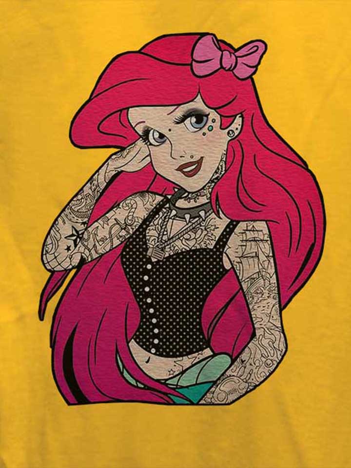 arielle-tattoo-damen-t-shirt gelb 4