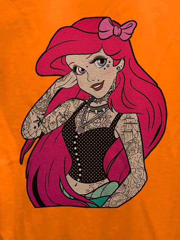 arielle-tattoo-damen-t-shirt orange 4
