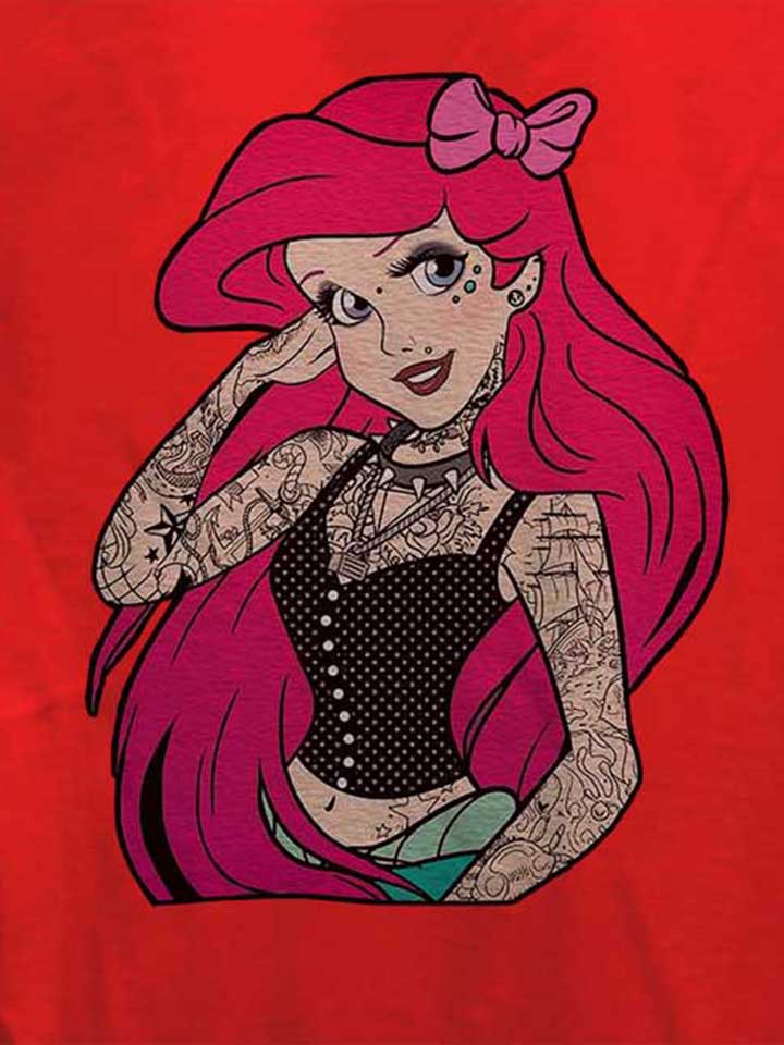 arielle-tattoo-damen-t-shirt rot 4