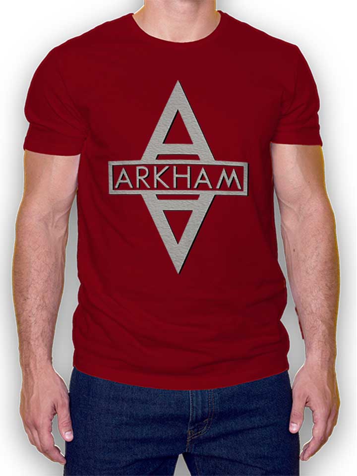 Arkham Logo T-Shirt maroon L