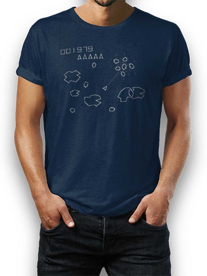 asteroids-t-shirt dunkelblau 1