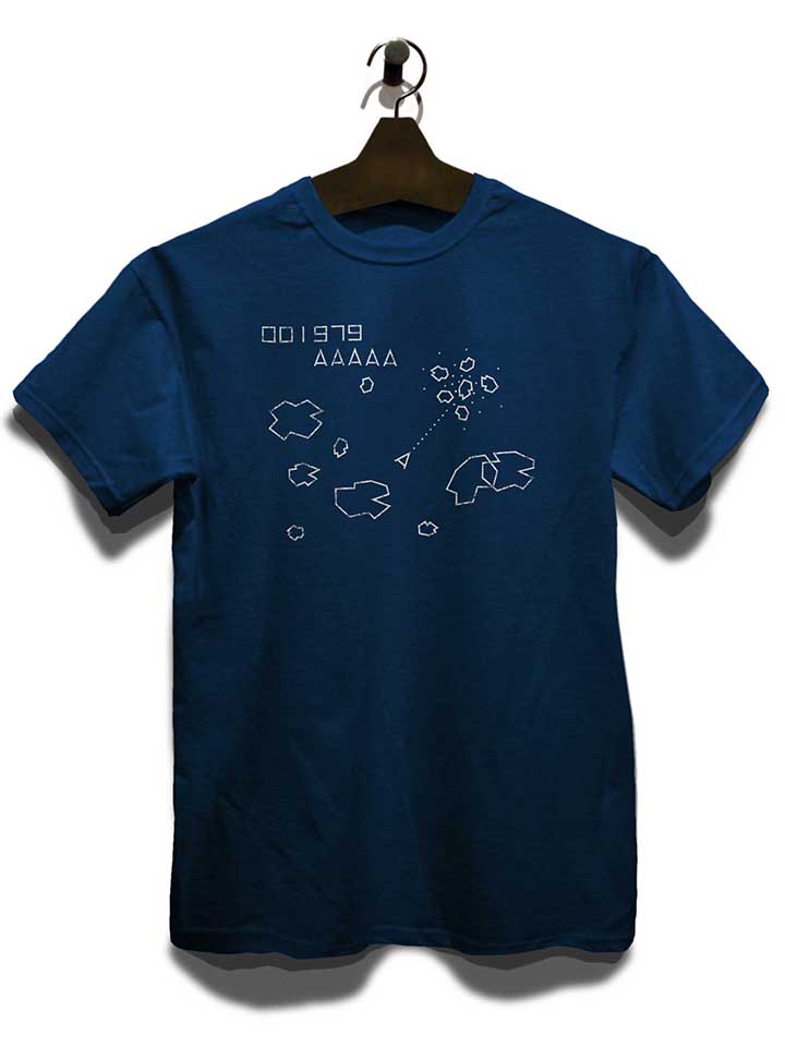 asteroids-t-shirt dunkelblau 3