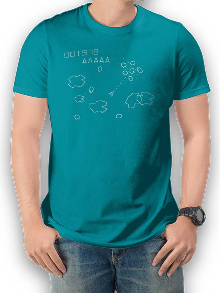 Asteroids T-Shirt turchese L