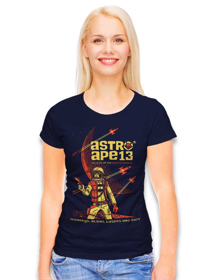 astro-ape-damen-t-shirt dunkelblau 2